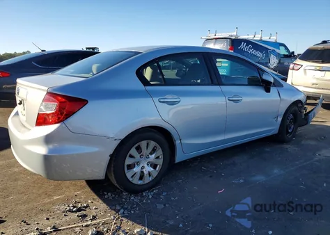 2012 Honda Civic Lx z USA, uszkodzony, nr VIN 2HGFB2F5XCH593077